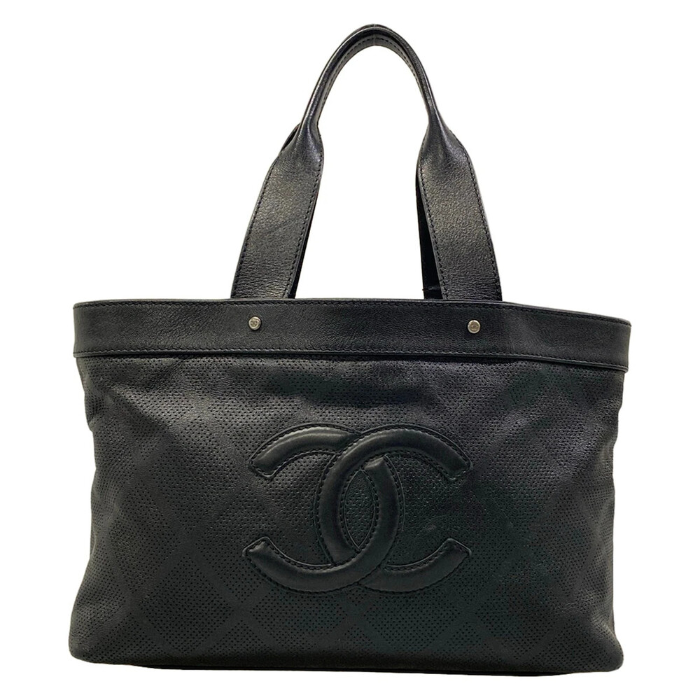 Chanel Black Leather Tote Bag #323274C14B